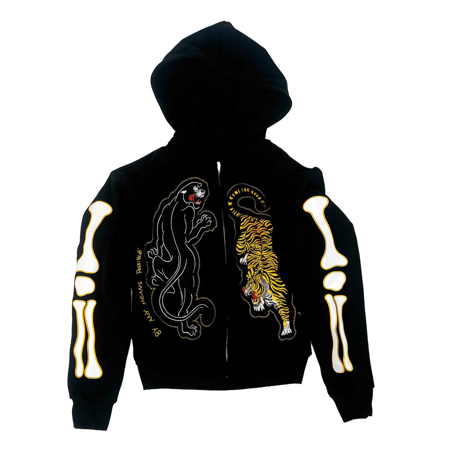 Ying Yang Bone Hoodie (Black)