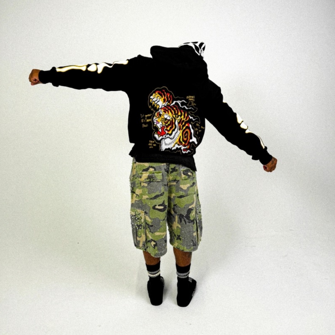 Ying Yang Bone Hoodie (Black)