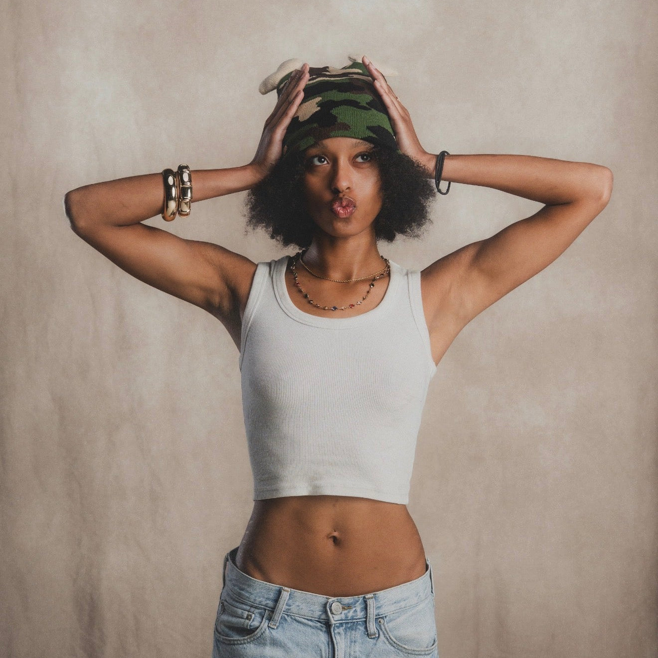 Camo Bone Beanie