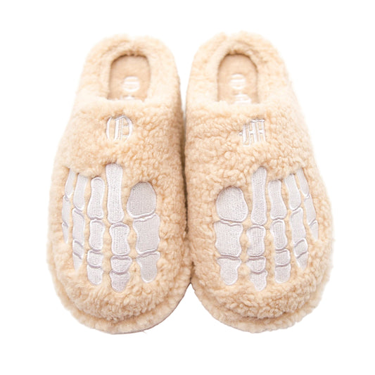 Beige Teddy Slippers