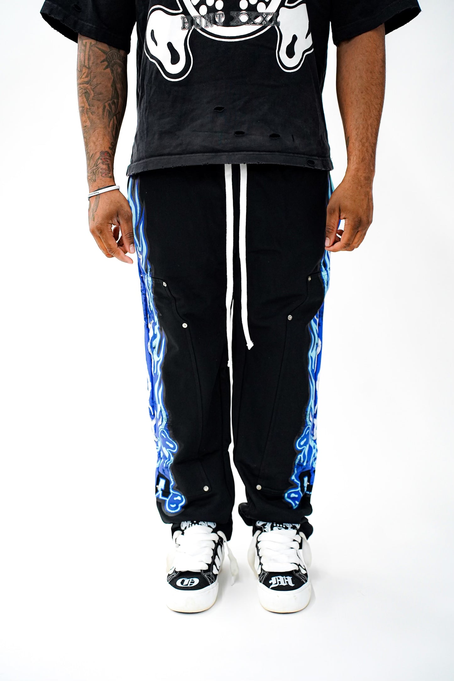 Flame Sweatpants Black