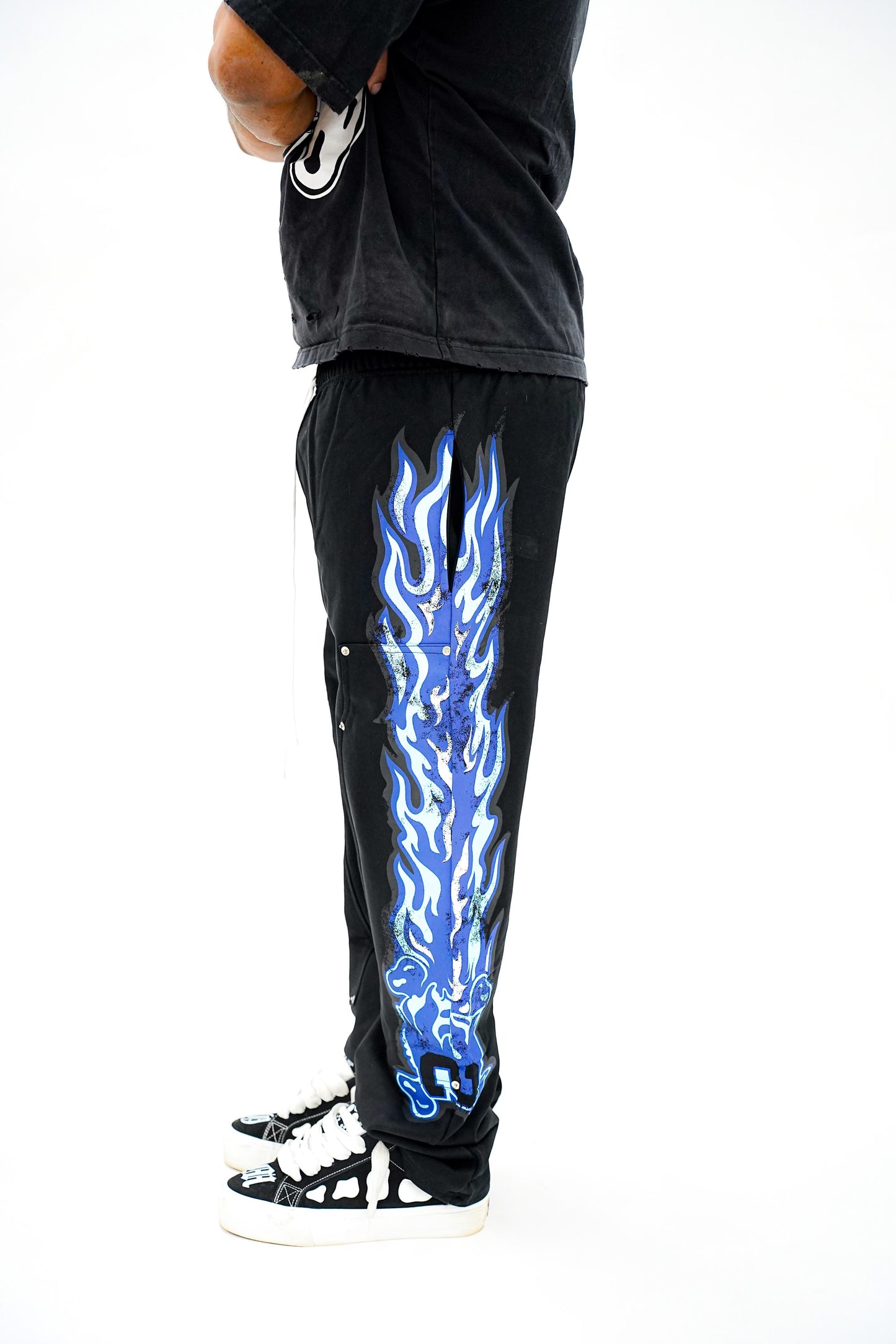 Flame Sweatpants Black
