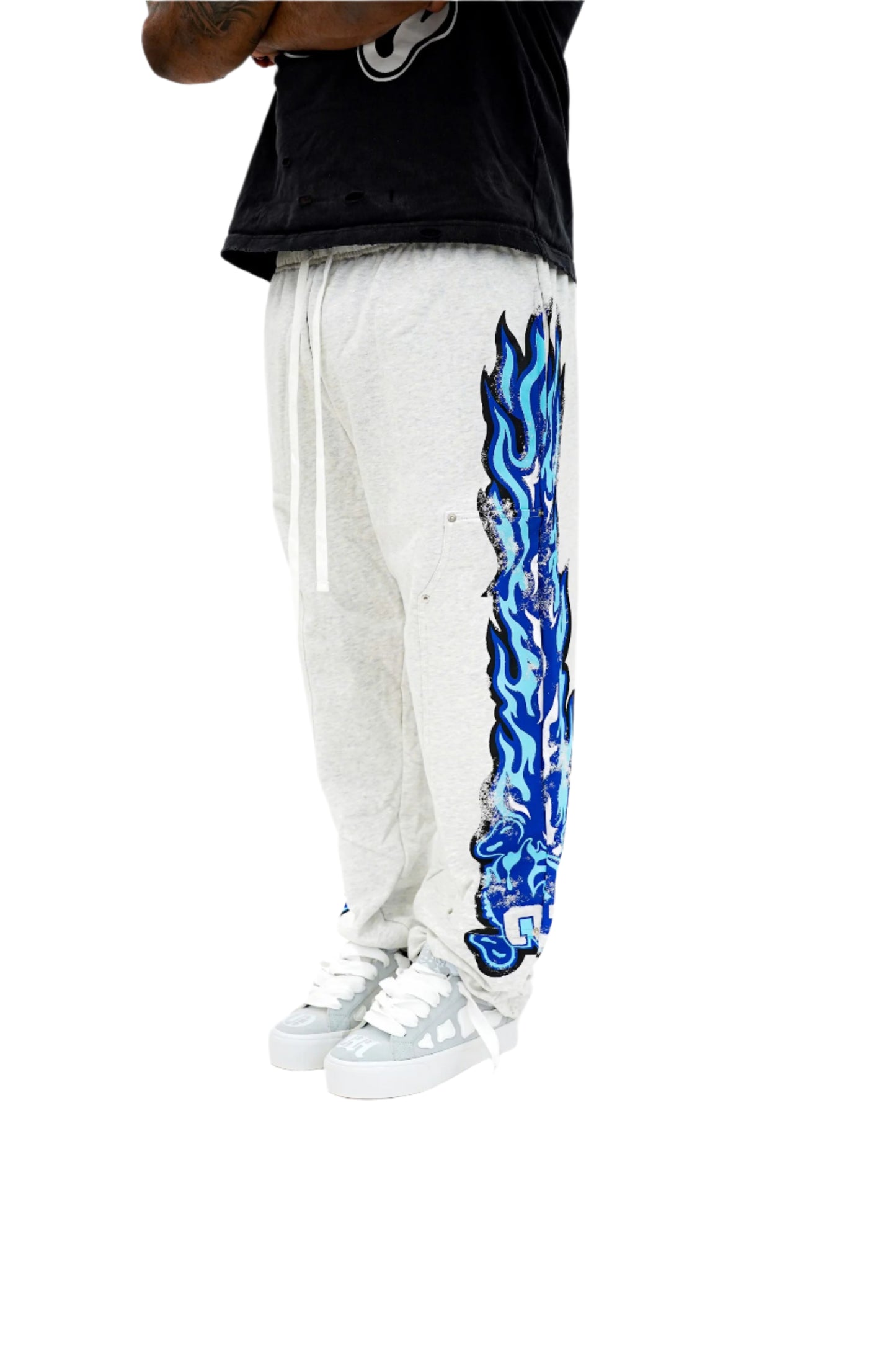 Flame Sweatpants Grey