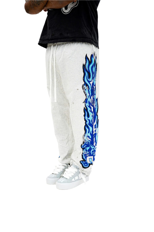 Flame Sweatpants Grey