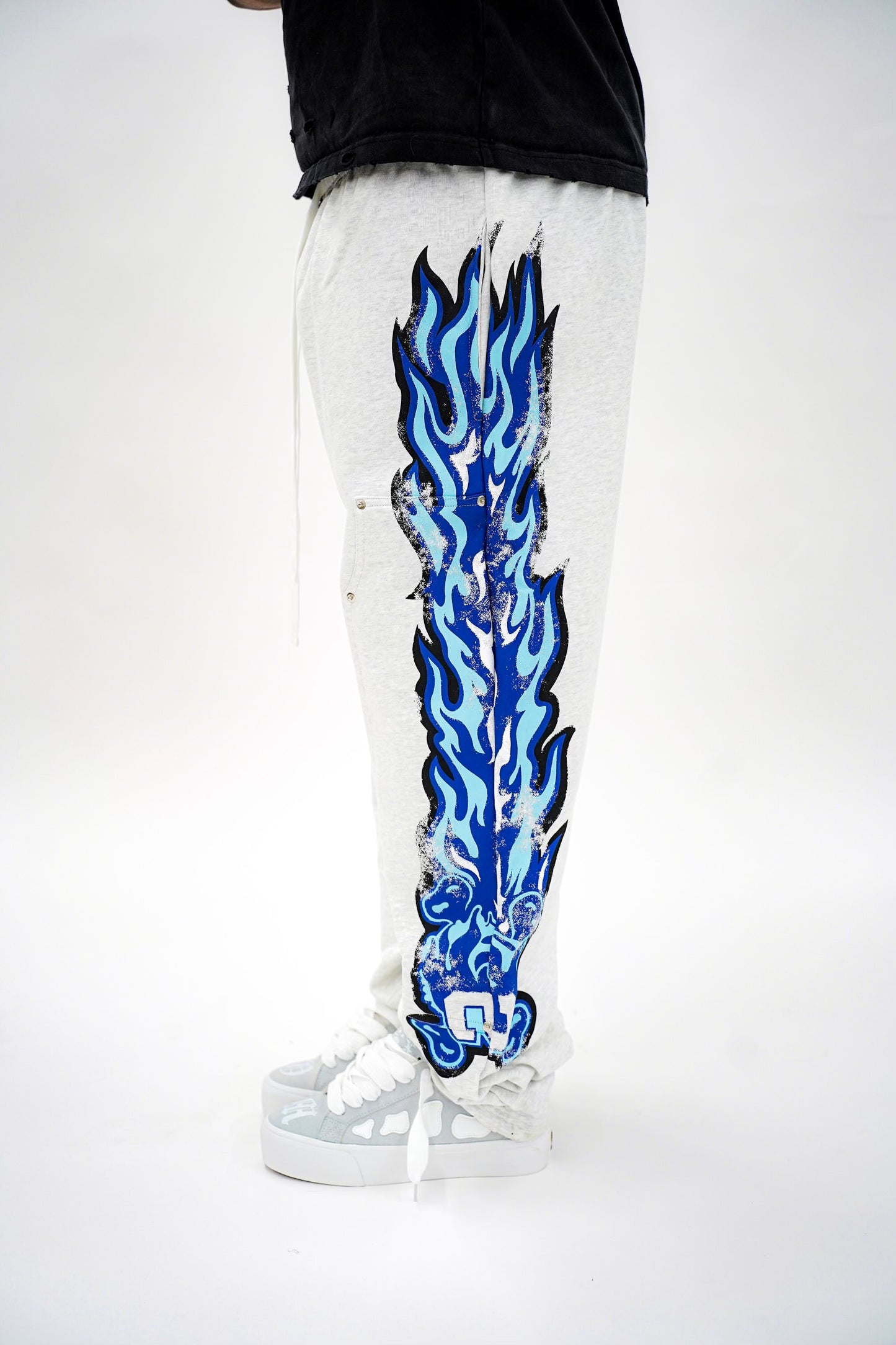 Flame Sweatpants Grey